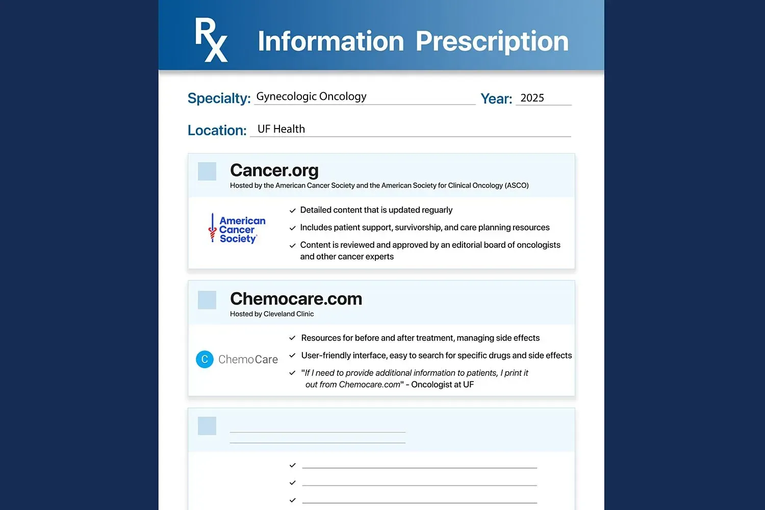 Information prescription example
