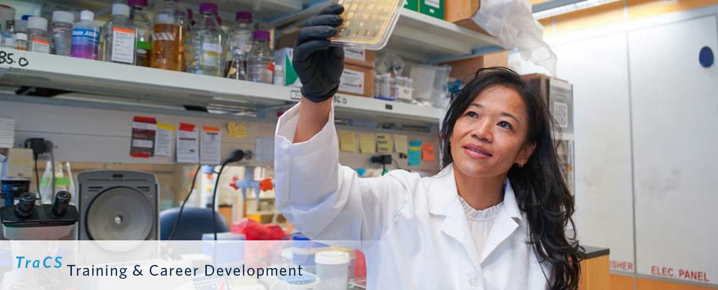 Juliane Nguyen in the lab